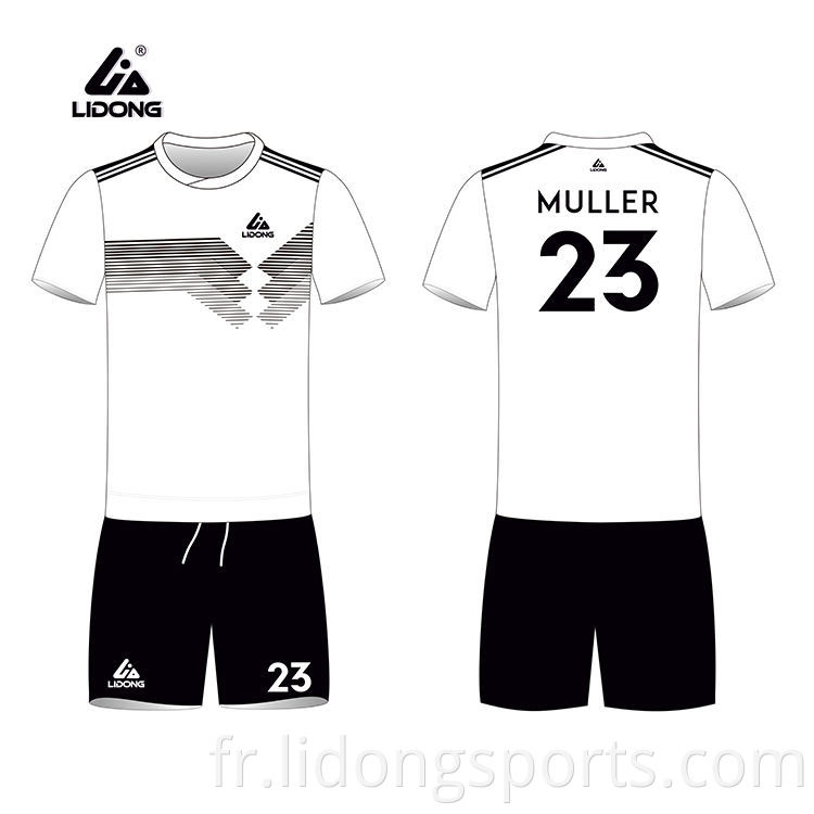 Nouveaux arrivées Football Formation Jersey Wholesale Jersey de football blanc pour l'école